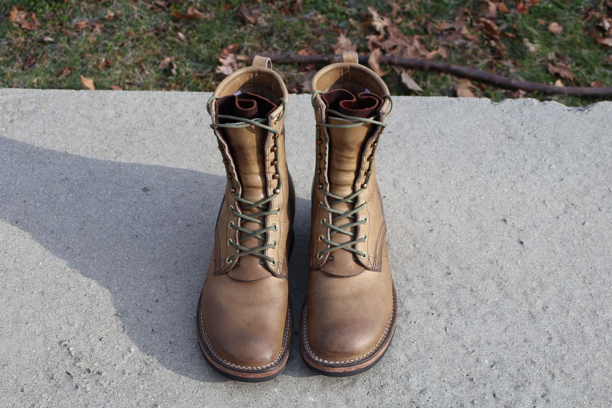 Photo by PublicVanilla7328 on March 29, 2026 of the NICKS BOOTS Ranger in Horweens Sage Chromepak.