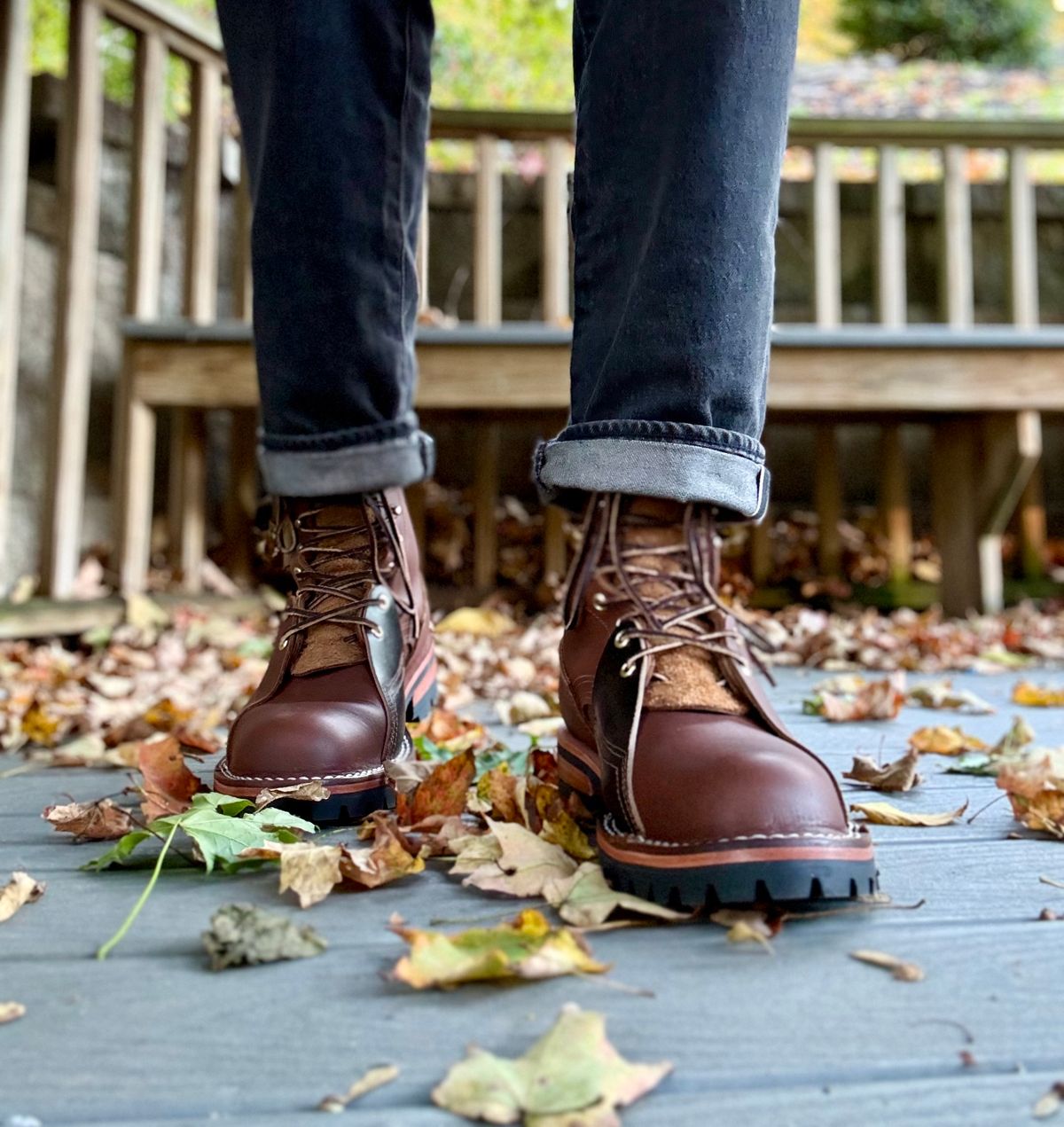 Photo by PublicVanilla7328 on October 9, 2025 of the Nicks Handmade Boots Nicks X Rose Anvil ND2 in 1964 Brown/Brown Waxed Flesh.