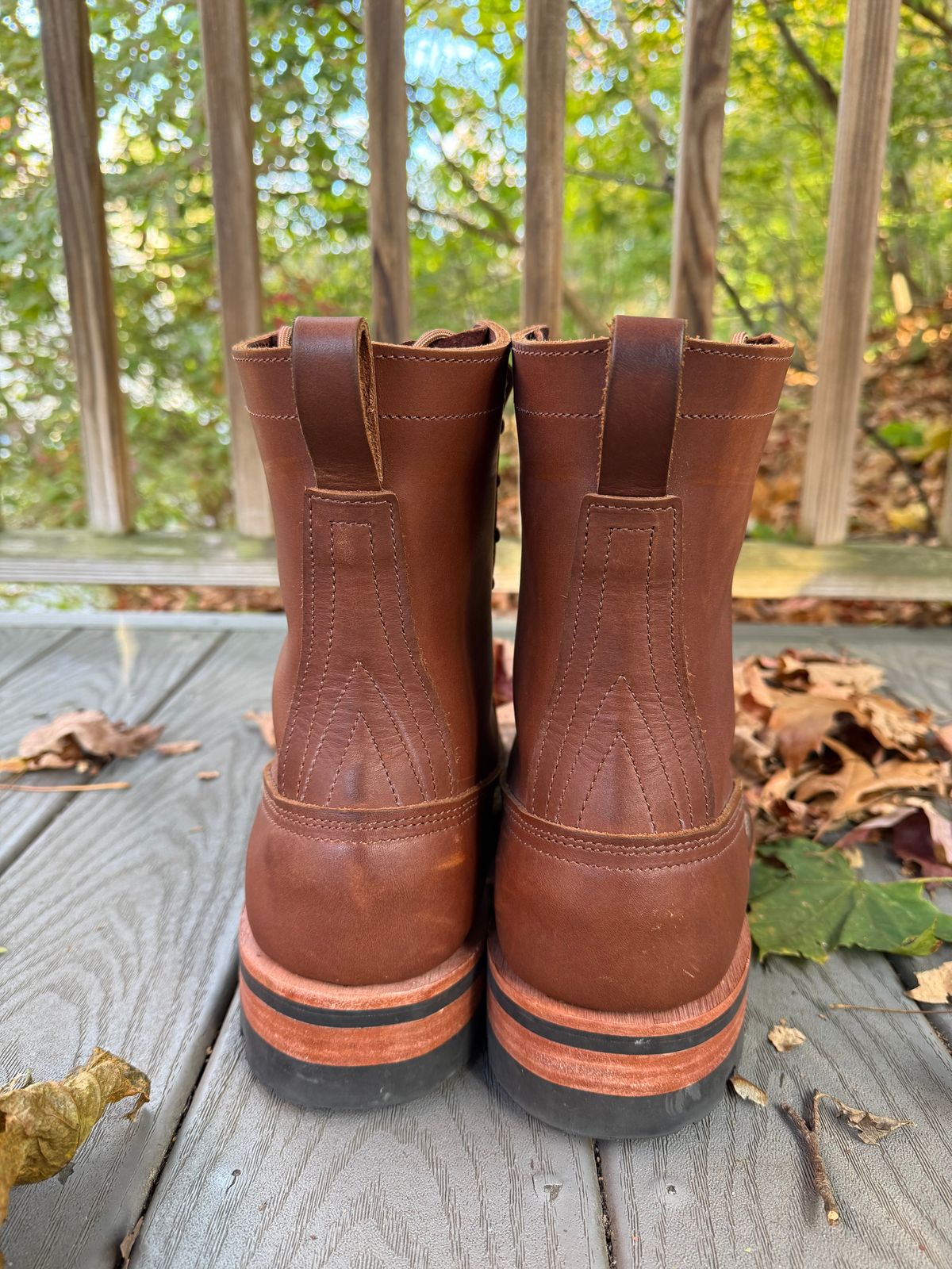 Photo by PublicVanilla7328 on November 1, 2025 of the Nicks Handmade Boots Nicks X Rose Anvil ND2 in 1964 Brown/Brown Waxed Flesh.