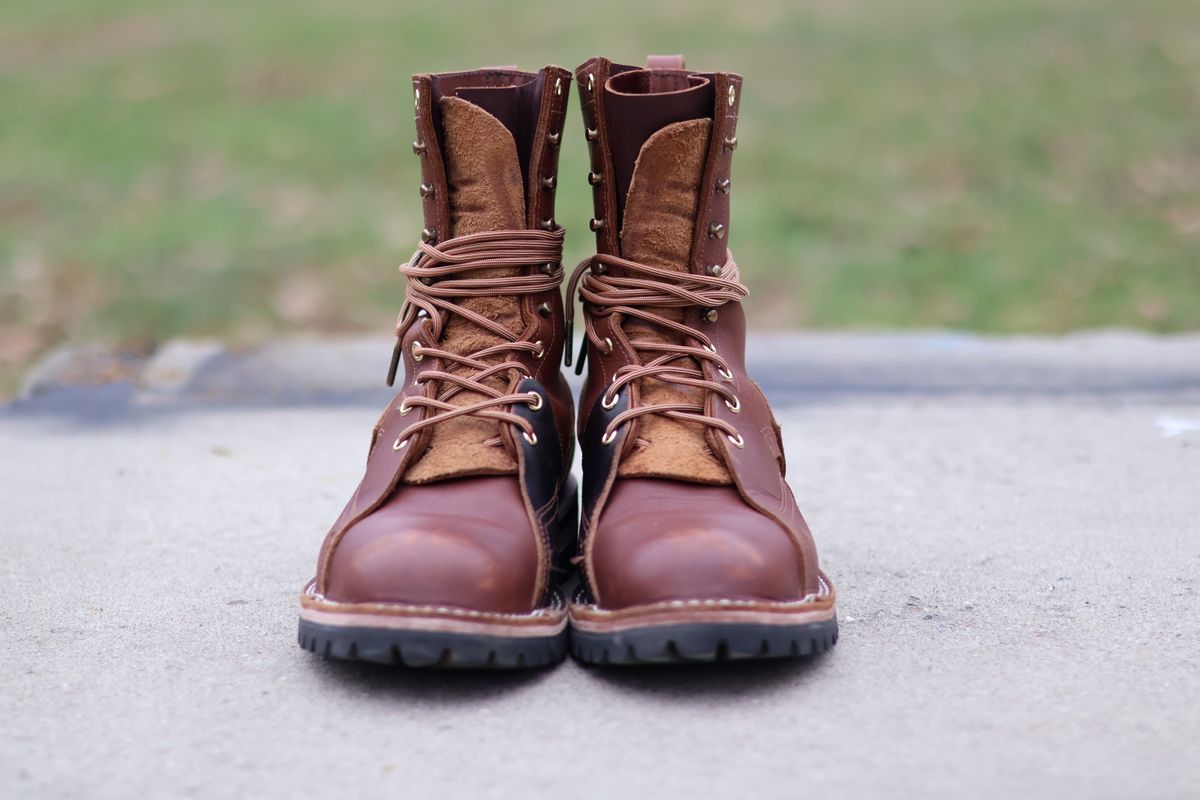 Photo by PublicVanilla7328 on April 2, 2026 of the Nicks Handmade Boots Nicks X Rose Anvil ND2 in 1964 Brown/Brown Waxed Flesh.