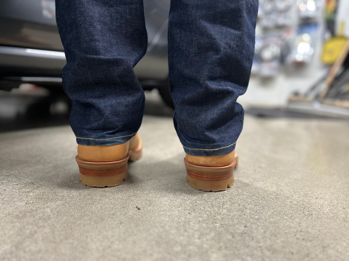 Photo by workman on October 2, 2025 of the Nicks DomePro in Horween Light Natural Dublin.