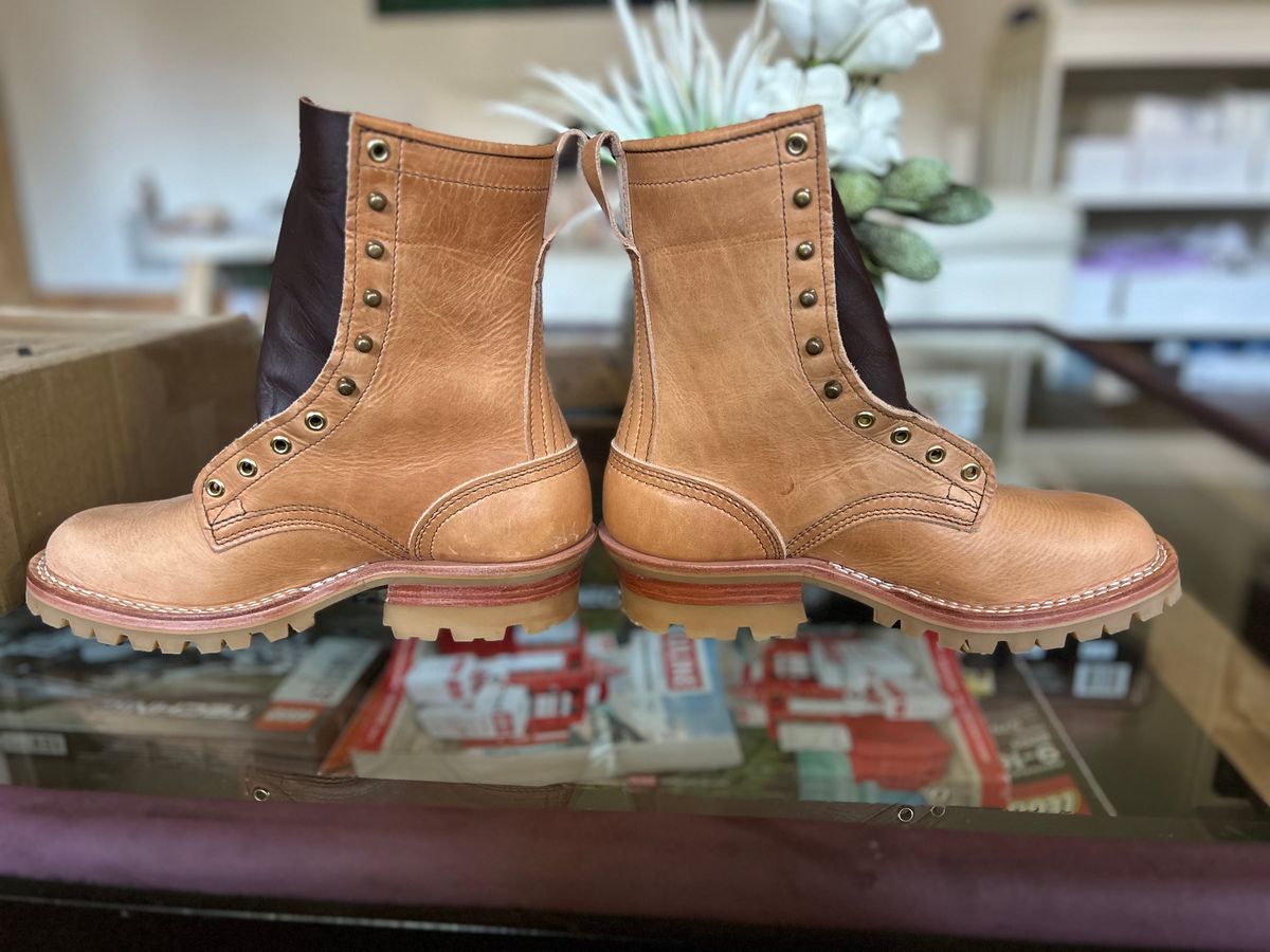 Photo by workman on October 2, 2025 of the Nicks DomePro in Horween Light Natural Dublin.