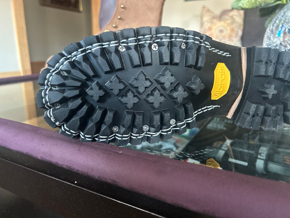 Photo by workman on April 27, 2024 of the Nicks BuilderPro in Seidel 1964 Brown Roughout.