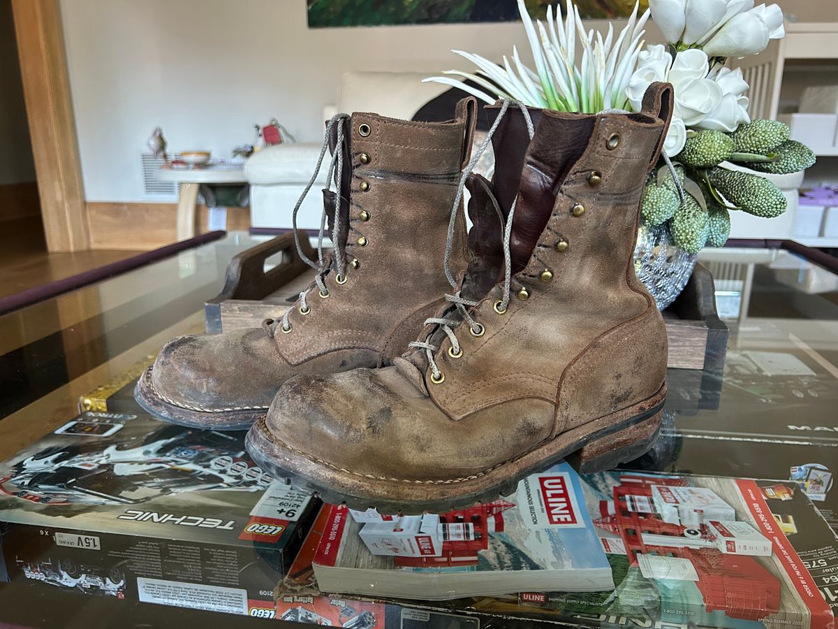 Photo by workman on October 2, 2025 of the Nicks BuilderPro in Seidel 1964 Brown Roughout.