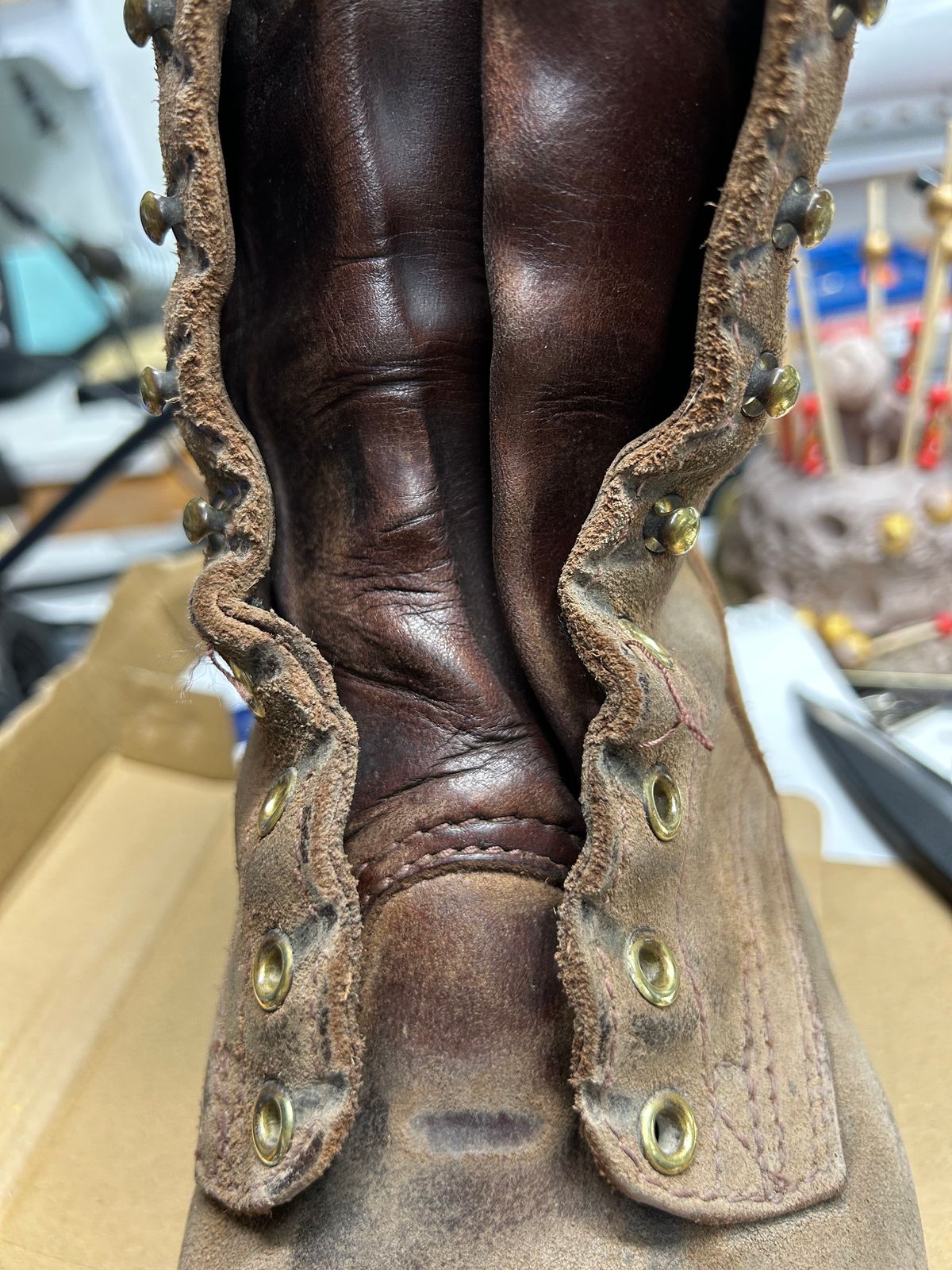 Photo by workman on October 2, 2025 of the Nicks BuilderPro in Seidel 1964 Brown Roughout.