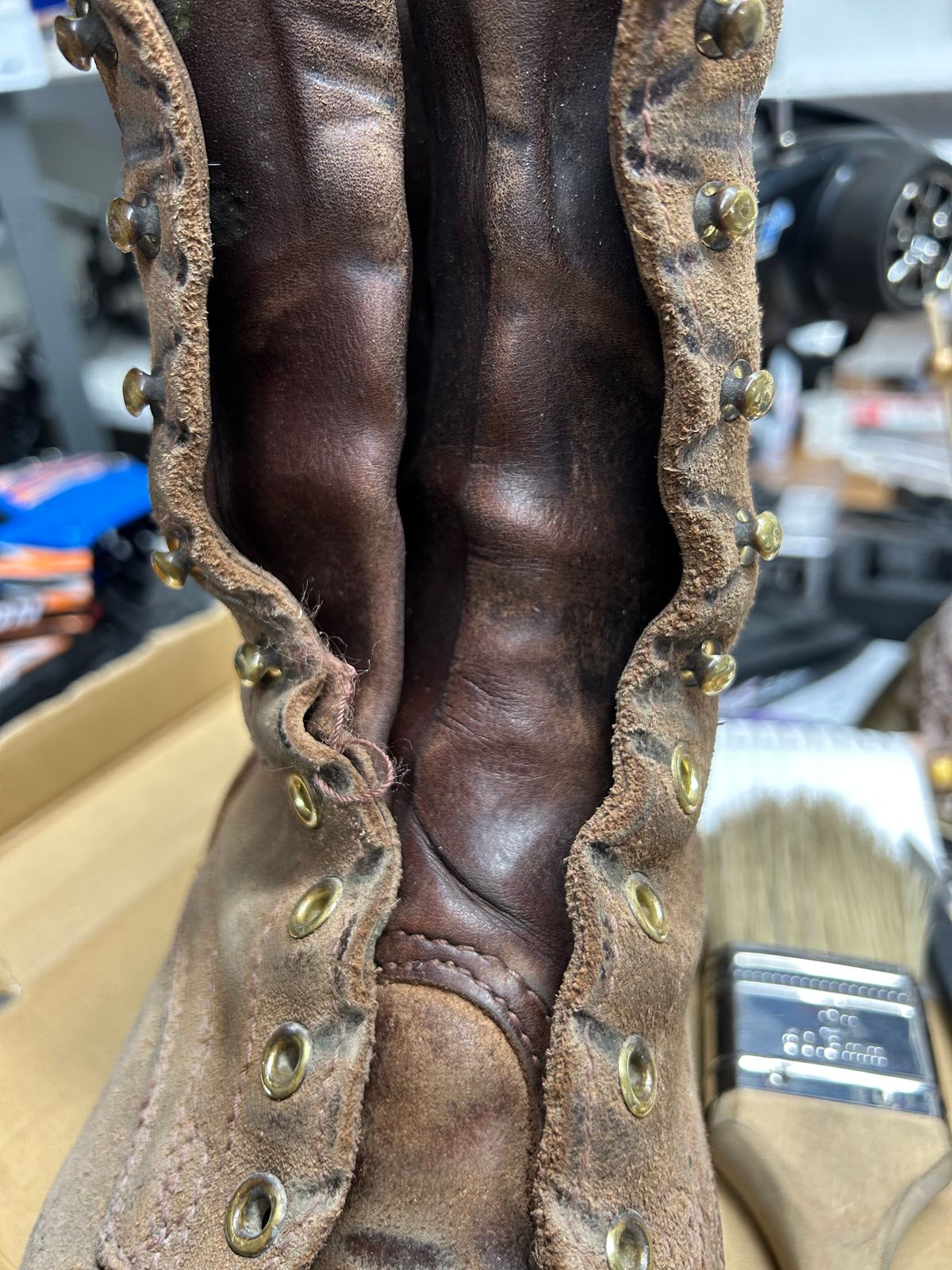 Photo by workman on October 2, 2025 of the Nicks BuilderPro in Seidel 1964 Brown Roughout.