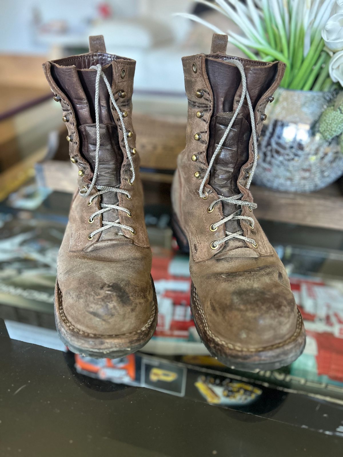 Photo by workman on October 2, 2025 of the Nicks BuilderPro in Seidel 1964 Brown Roughout.