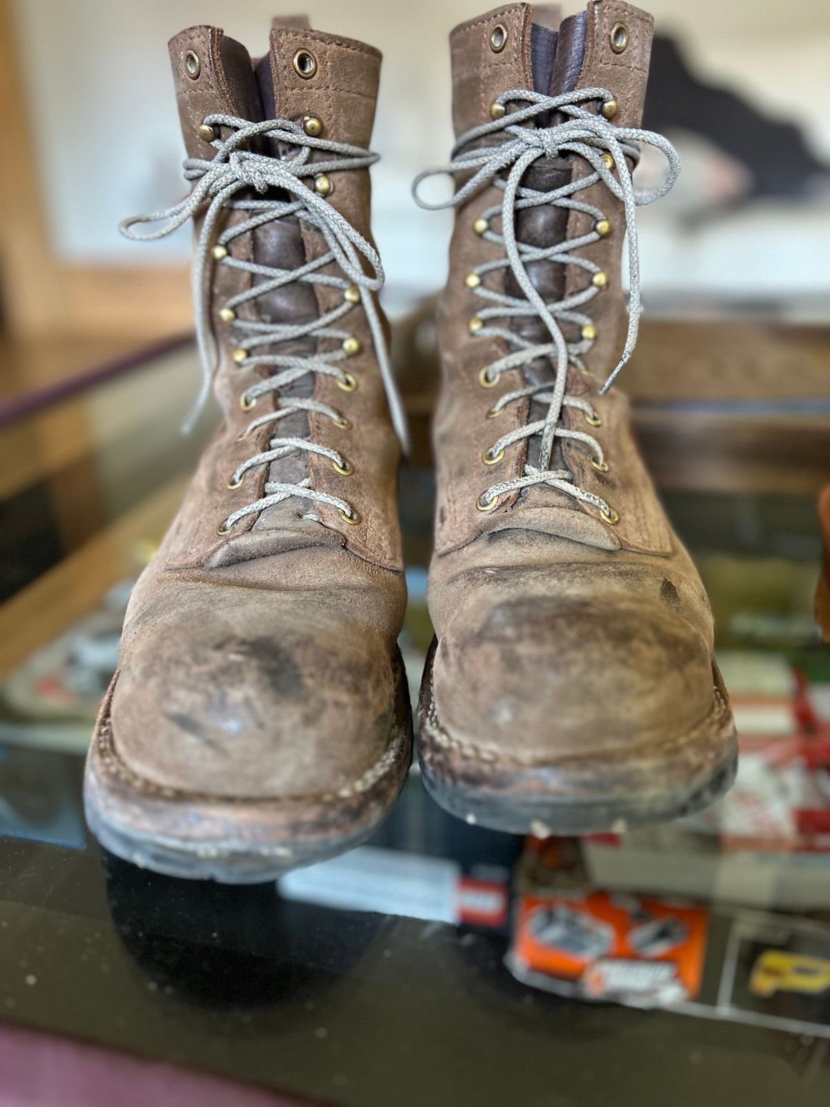 Photo by workman on October 2, 2025 of the Nicks BuilderPro in Seidel 1964 Brown Roughout.