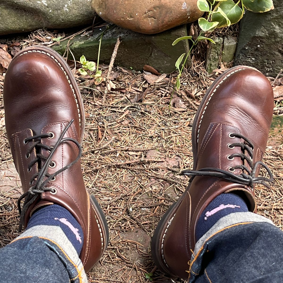 Photo by thorisalaptop on March 21, 2026 of the Rolling Dub Trio Coupen in Horween Brown Chromexcel.
