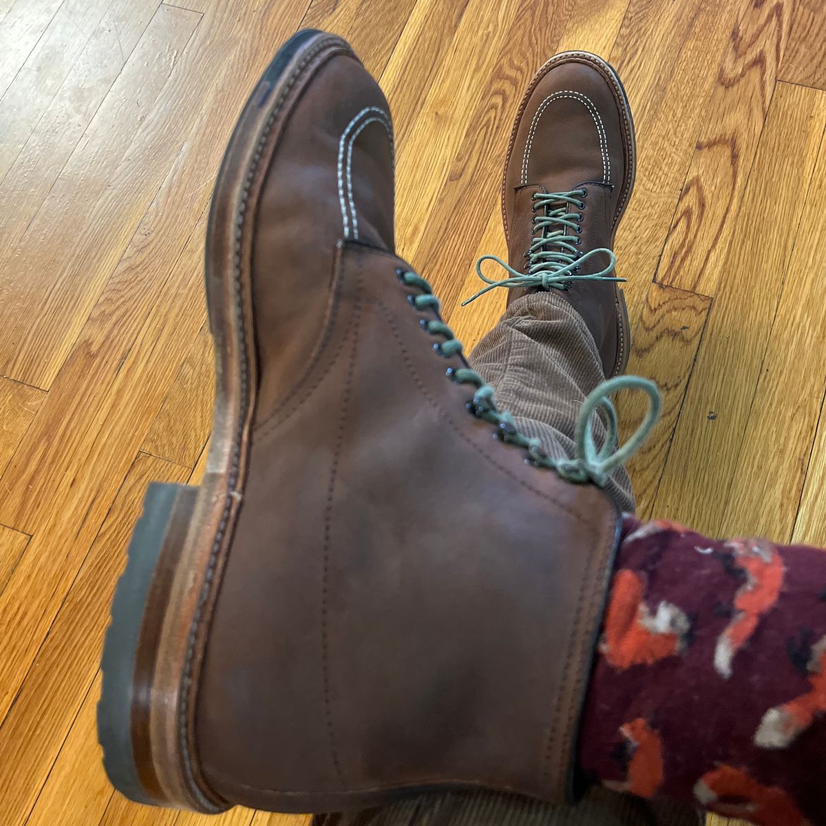 Photo by thorisalaptop on January 2, 2026 of the Alden Indy Boot in Vintage Oiled Nubuck.