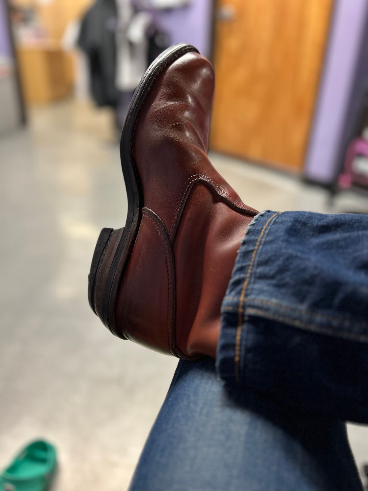 Photo by gsgarza on September 15, 2025 of the Wesco Morrison in Seidel Redwood Oil Tan.