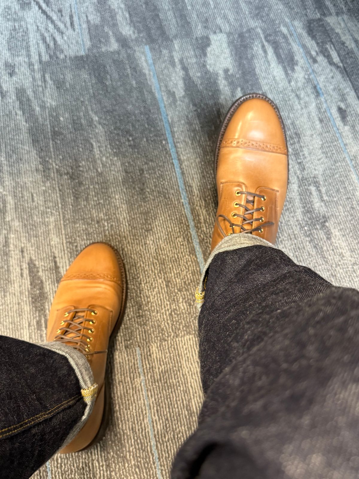Photo by JHOUSTON on March 28, 2025 of the Grant Stone Garrison Boot in Horween Dune Chromexcel.
