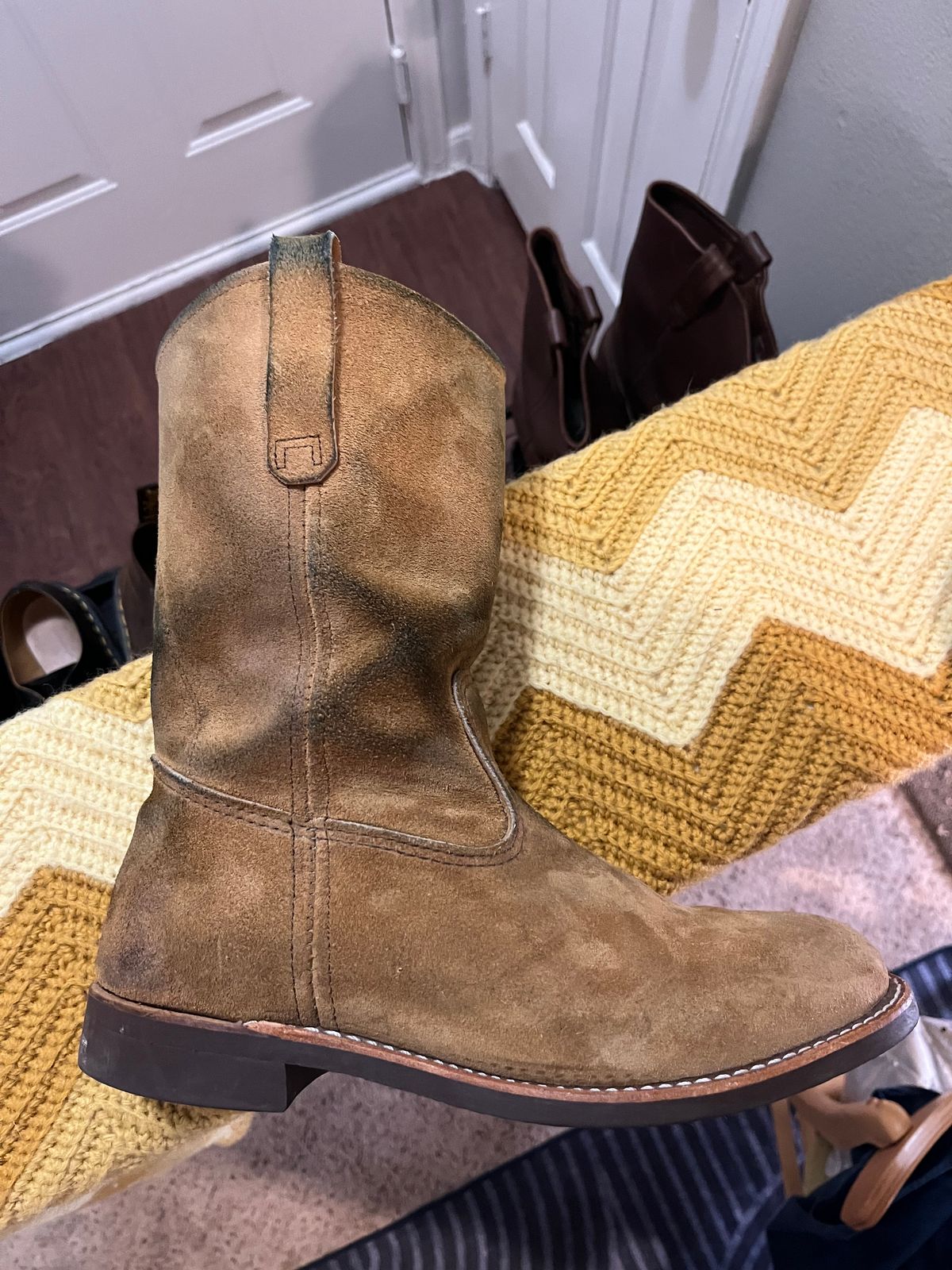 Photo by SpaceCowboy34 on January 6, 2026 of the Red Wing 8060 in S.B. Foot Hawthorne Muleskinner.