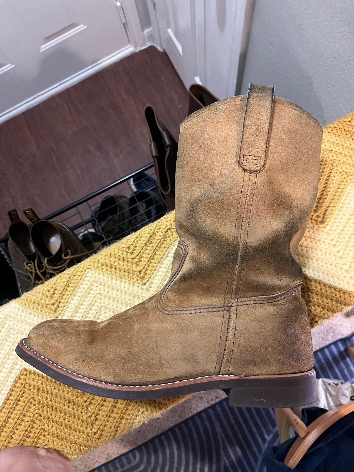 Photo by SpaceCowboy34 on January 6, 2026 of the Red Wing 8060 in S.B. Foot Hawthorne Muleskinner.