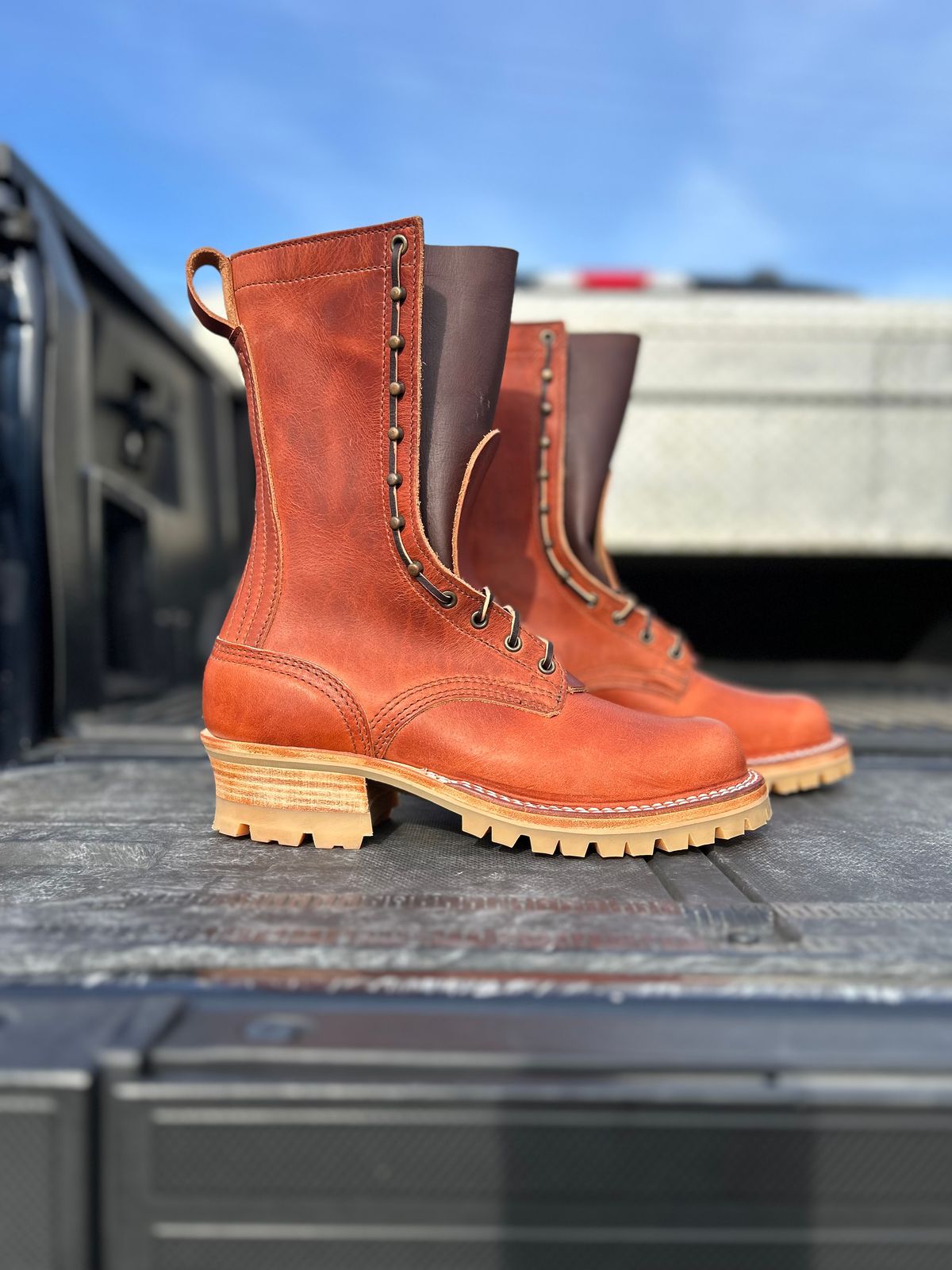 Photo by IronsharpensIron on September 30, 2025 of the Nicks BuilderPro in Horween English Tan Dublin.