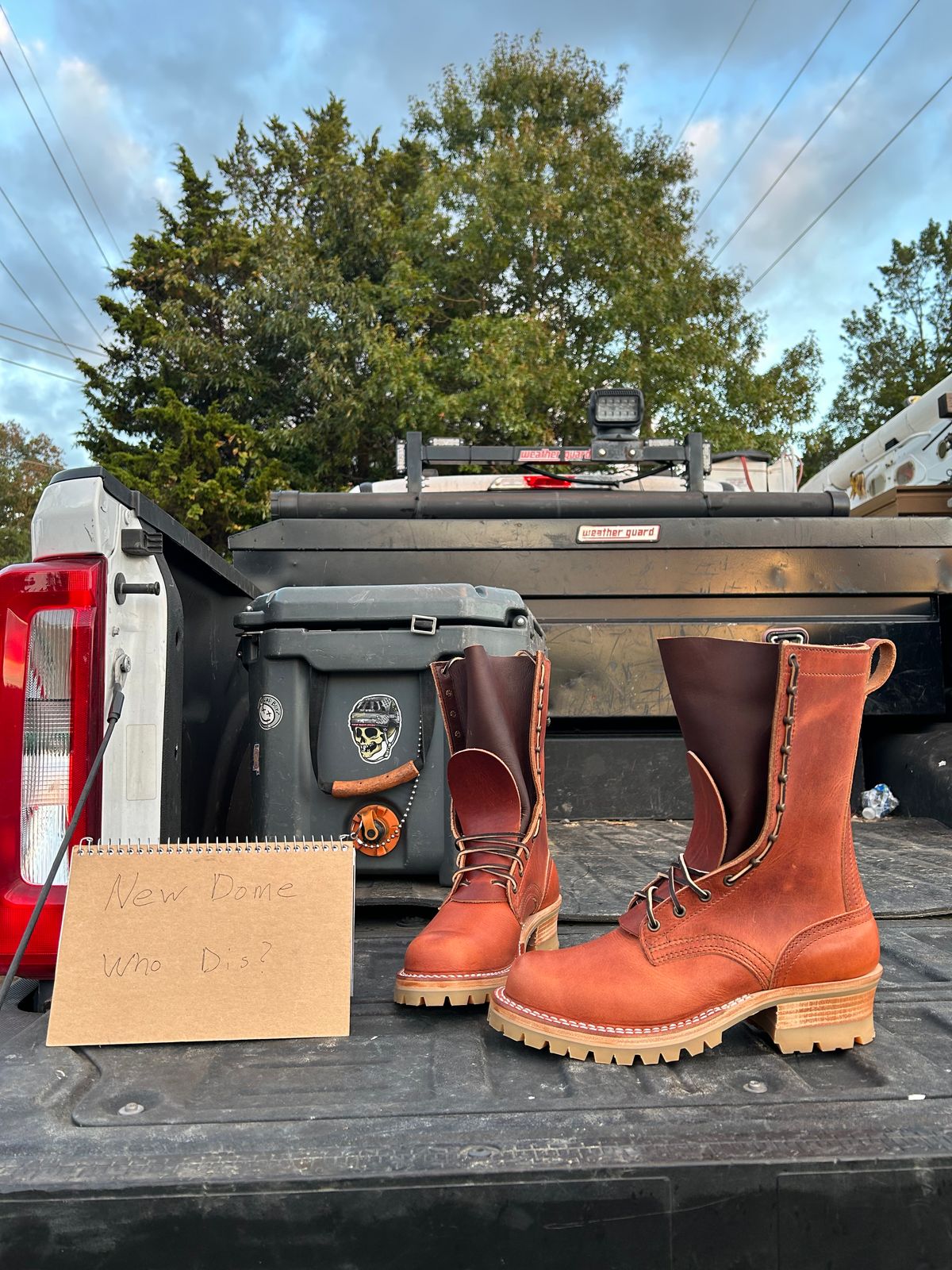 Photo by IronsharpensIron on October 1, 2025 of the Nicks BuilderPro in Horween English Tan Dublin.