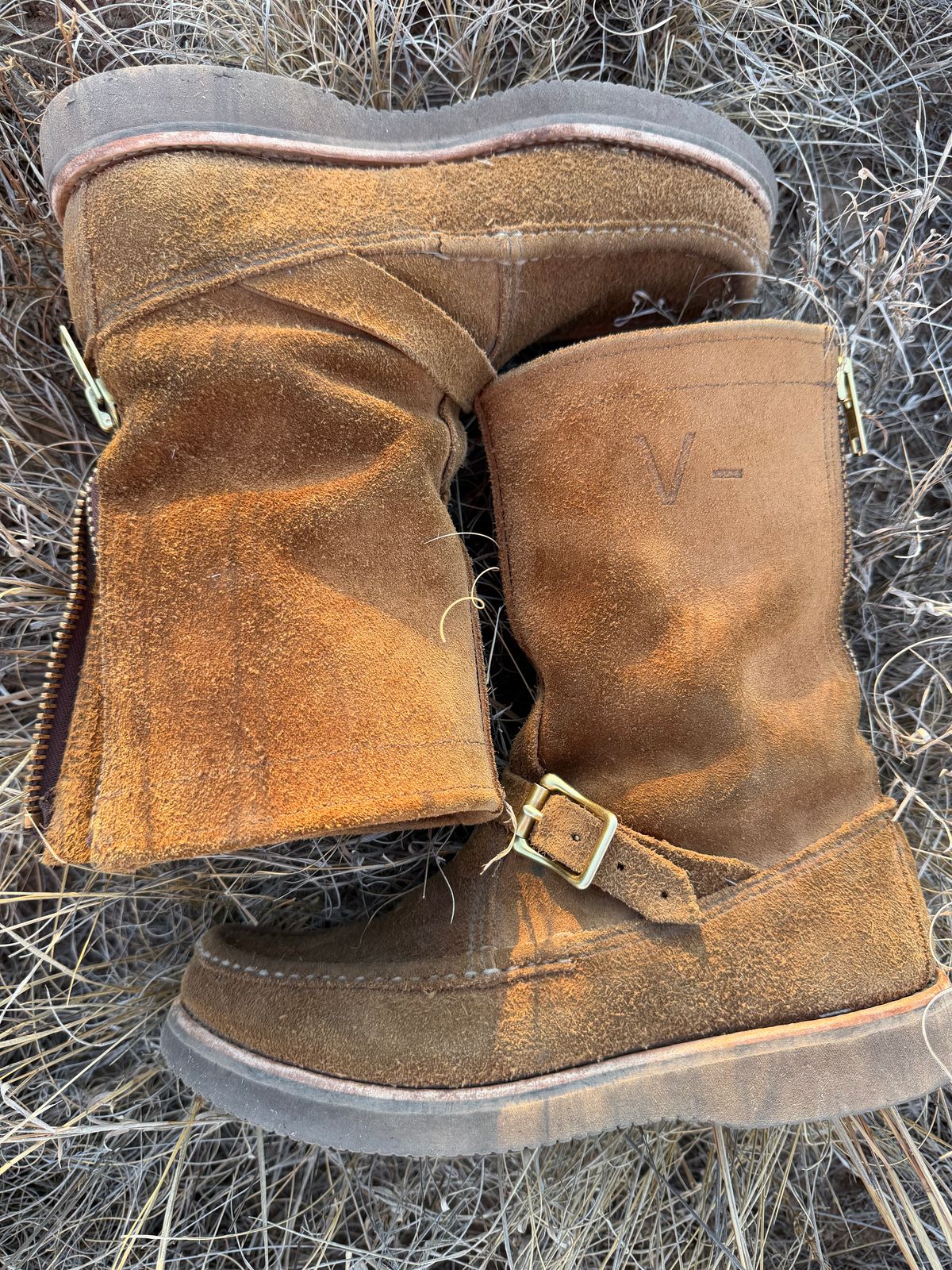 Photo by city_grouse_country_grouse on February 5, 2026 of the Russell Moccasin Co. Zephyr in SB Foot Pecos Chamois Roughout.