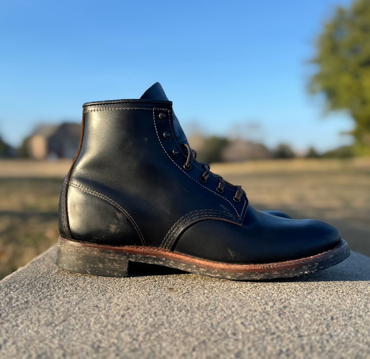 Photo by branconn23 on January 5, 2026 of the Red Wing Beckman Flatbox in S.B. Foot Black Klondike.