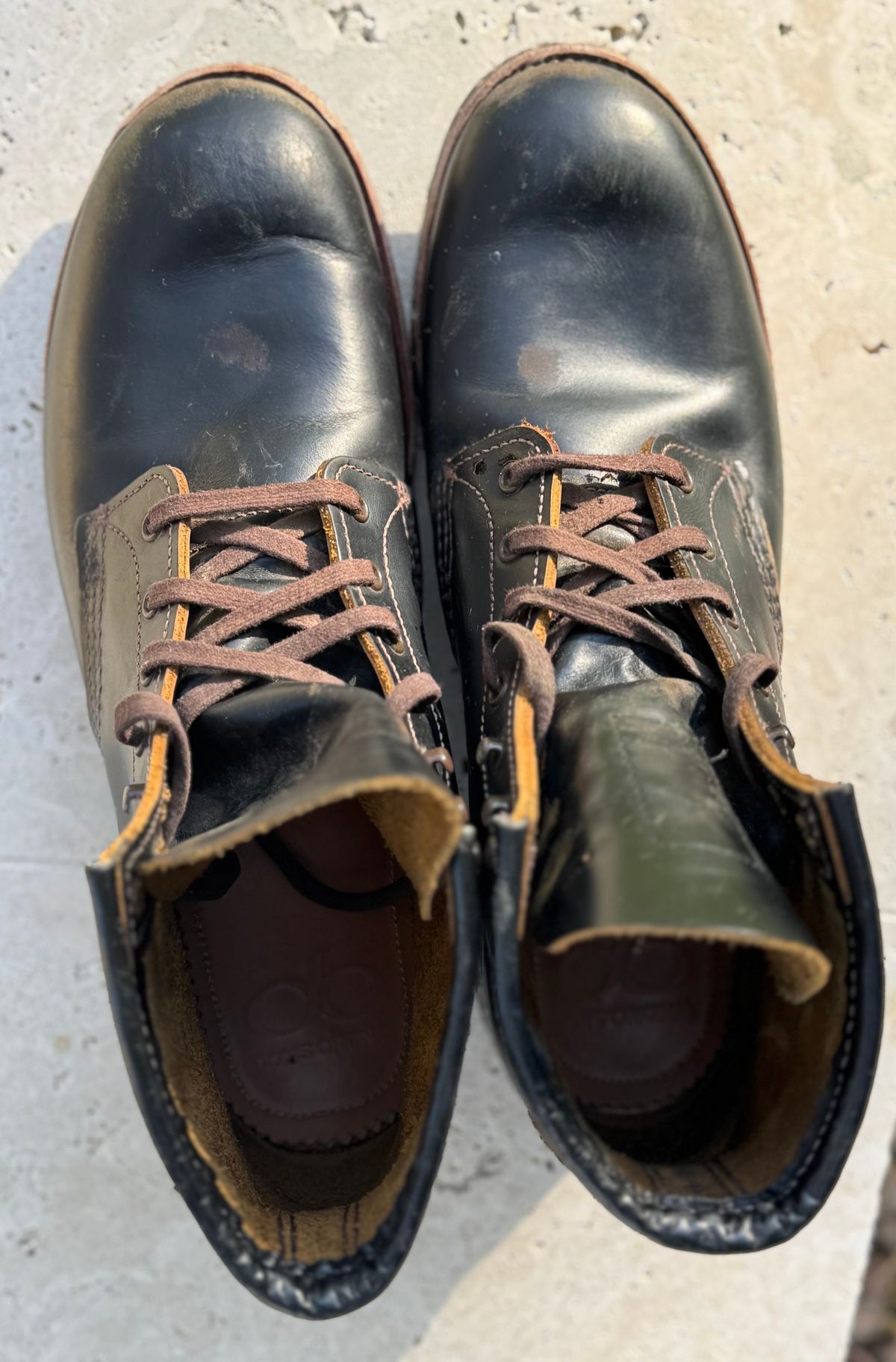 Photo by branconn23 on March 22, 2026 of the Red Wing Beckman Flatbox in S.B. Foot Black Klondike.