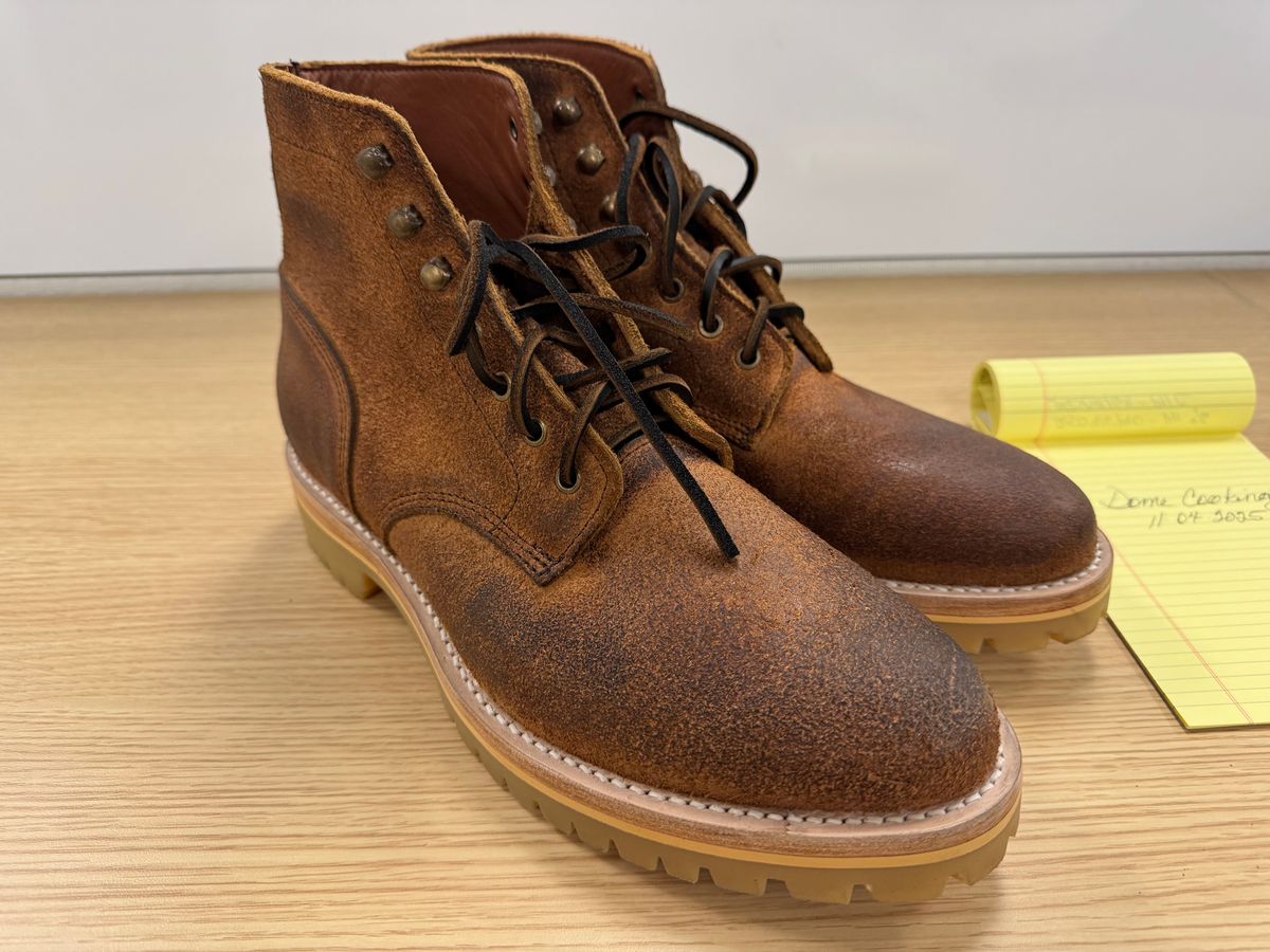 Photo by SlightShoeProblem on November 4, 2025 of the The Urban Wolf Club Colt in Brown Waxed Rough Out.