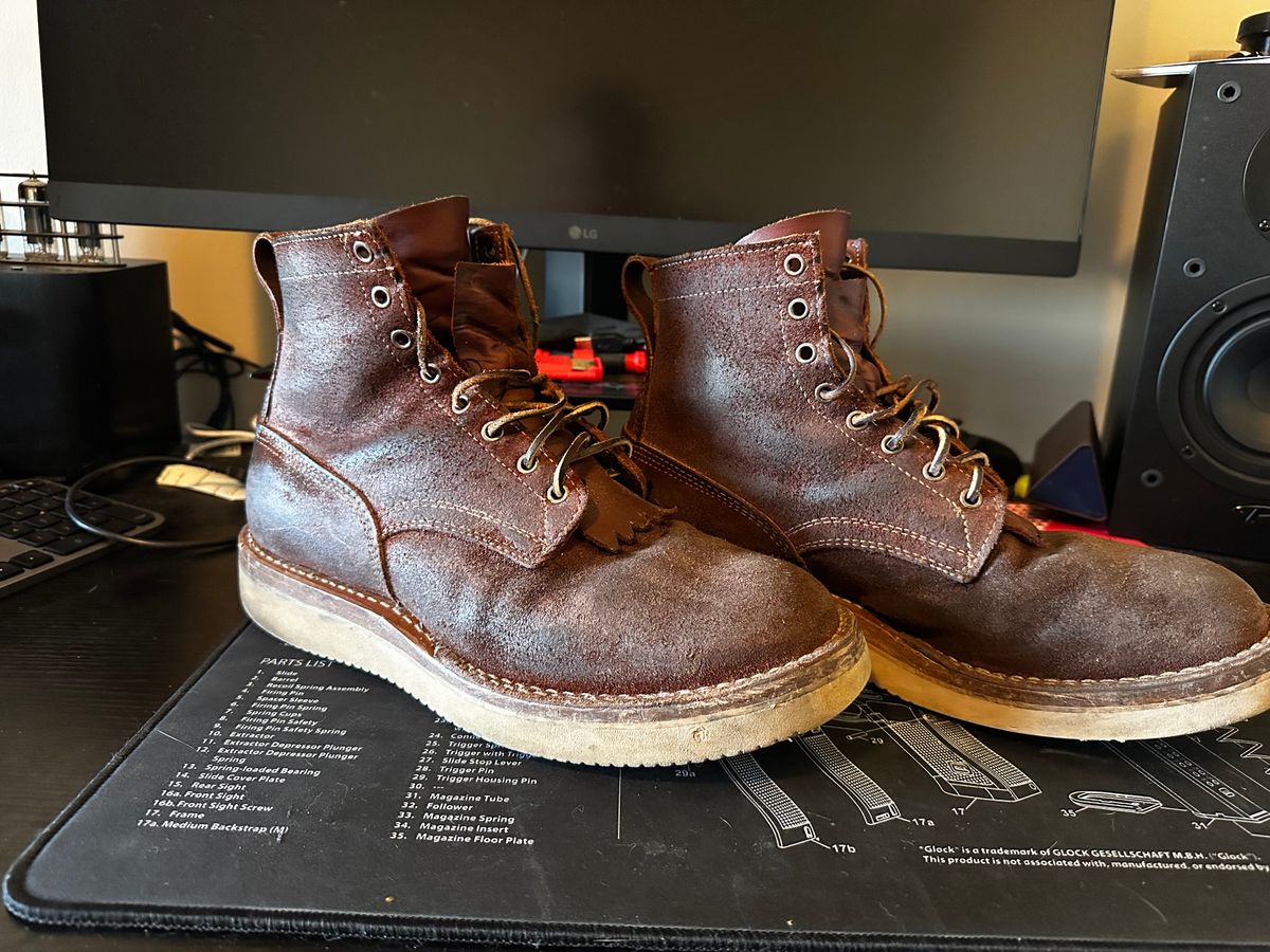 Photo by Bmo052301 on November 14, 2024 of the White's C350-CS in Seidel Red Dog Oil Tan Roughout.