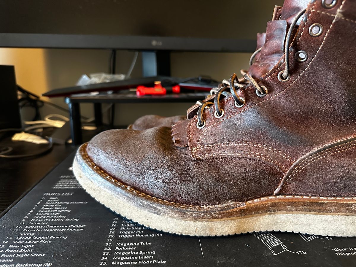 Photo by Bmo052301 on November 14, 2024 of the White's C350-CS in Seidel Red Dog Oil Tan Roughout.