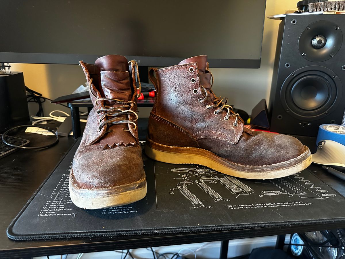 Photo by Bmo052301 on November 14, 2024 of the White's C350-CS in Seidel Red Dog Oil Tan Roughout.