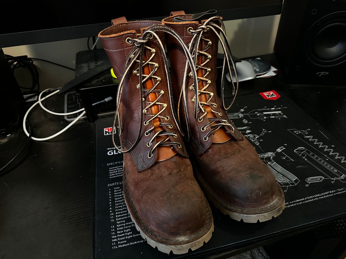 Photo by Bmo052301 on February 11, 2025 of the JK Boots O.T. in Seidel Redwood Oil Tan Roughout.