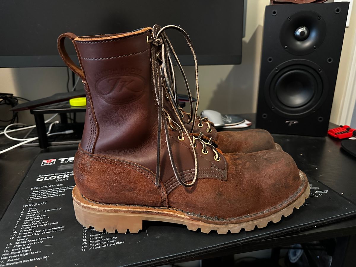 Photo by Bmo052301 on February 11, 2025 of the JK Boots O.T. in Seidel Redwood Oil Tan Roughout.