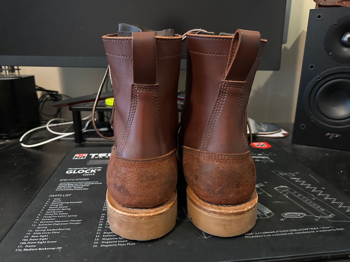 Photo by Bmo052301 on February 11, 2025 of the JK Boots O.T. in Seidel Redwood Oil Tan Roughout.