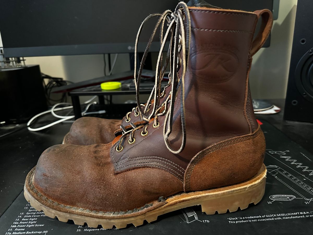 Photo by Bmo052301 on February 11, 2025 of the JK Boots O.T. in Seidel Redwood Oil Tan Roughout.