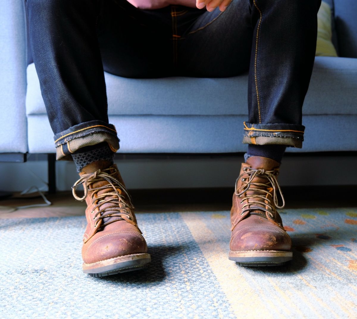 Photo by Slash on August 30, 2025 of the Truman Cap Toe Boot in Gallun Cognac Teton Stag.