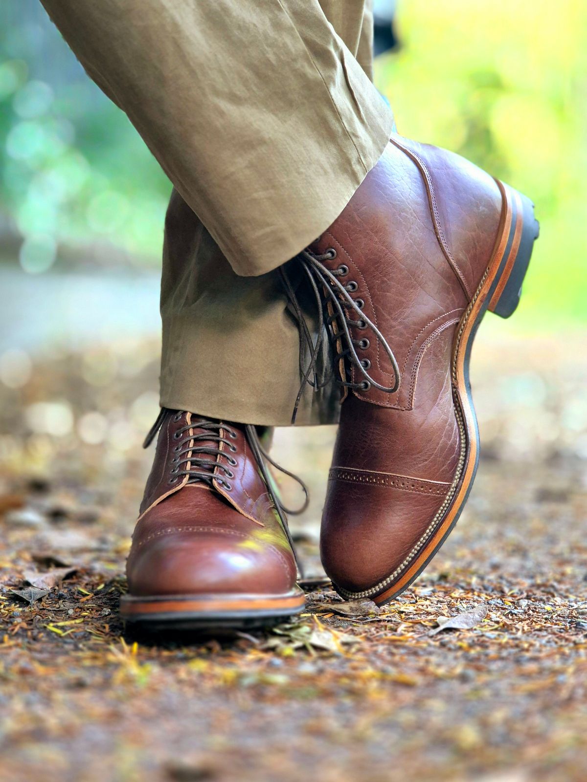 Photo by Slash on June 14, 2026 of the Viberg Service Boot BCT in Horween Pit Tanned Bison.