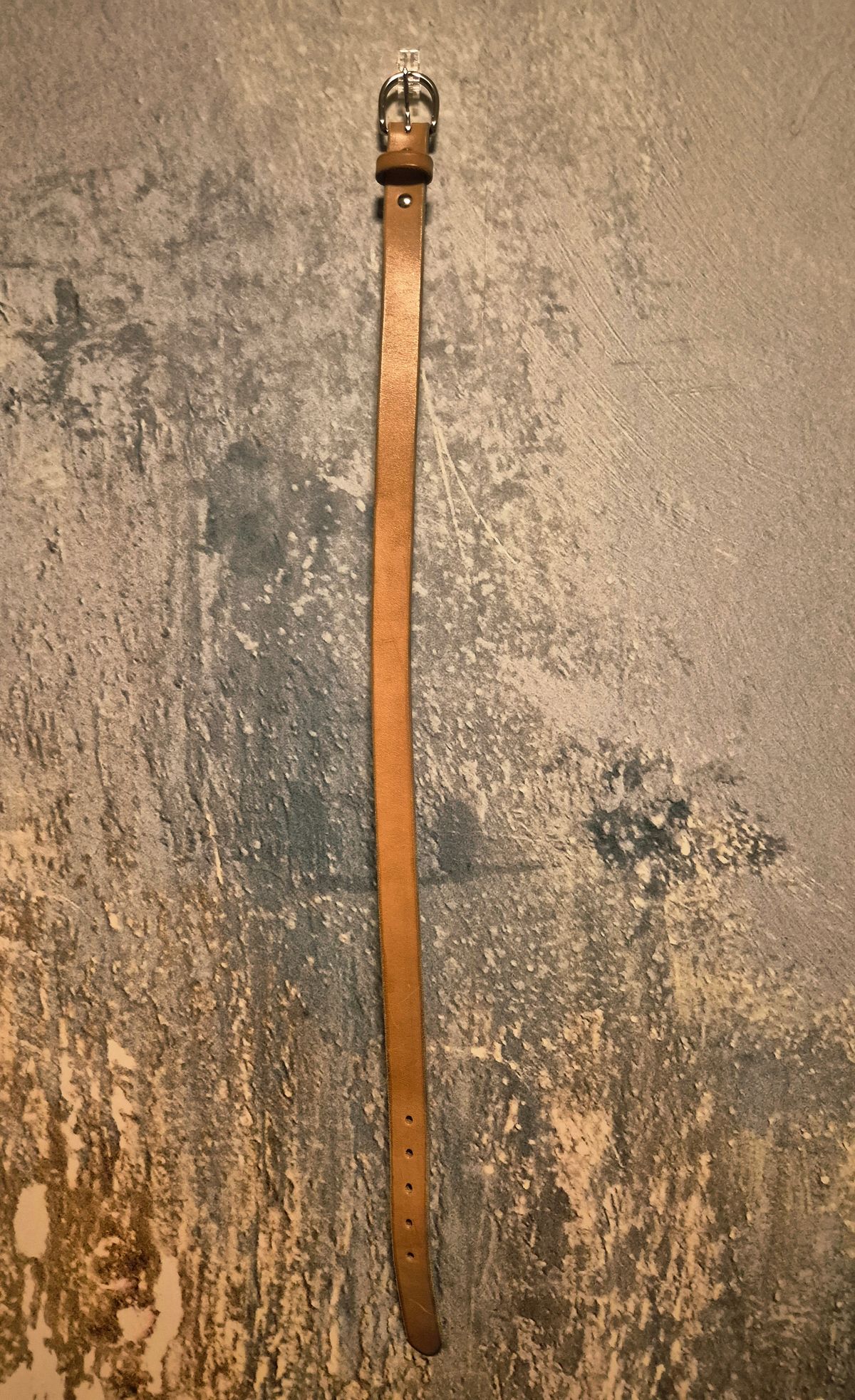 Photo by Slash on December 5, 2025 of the Harker Leatherworks Belt in J&FJ Baker Natural Oak Bark Bridle.