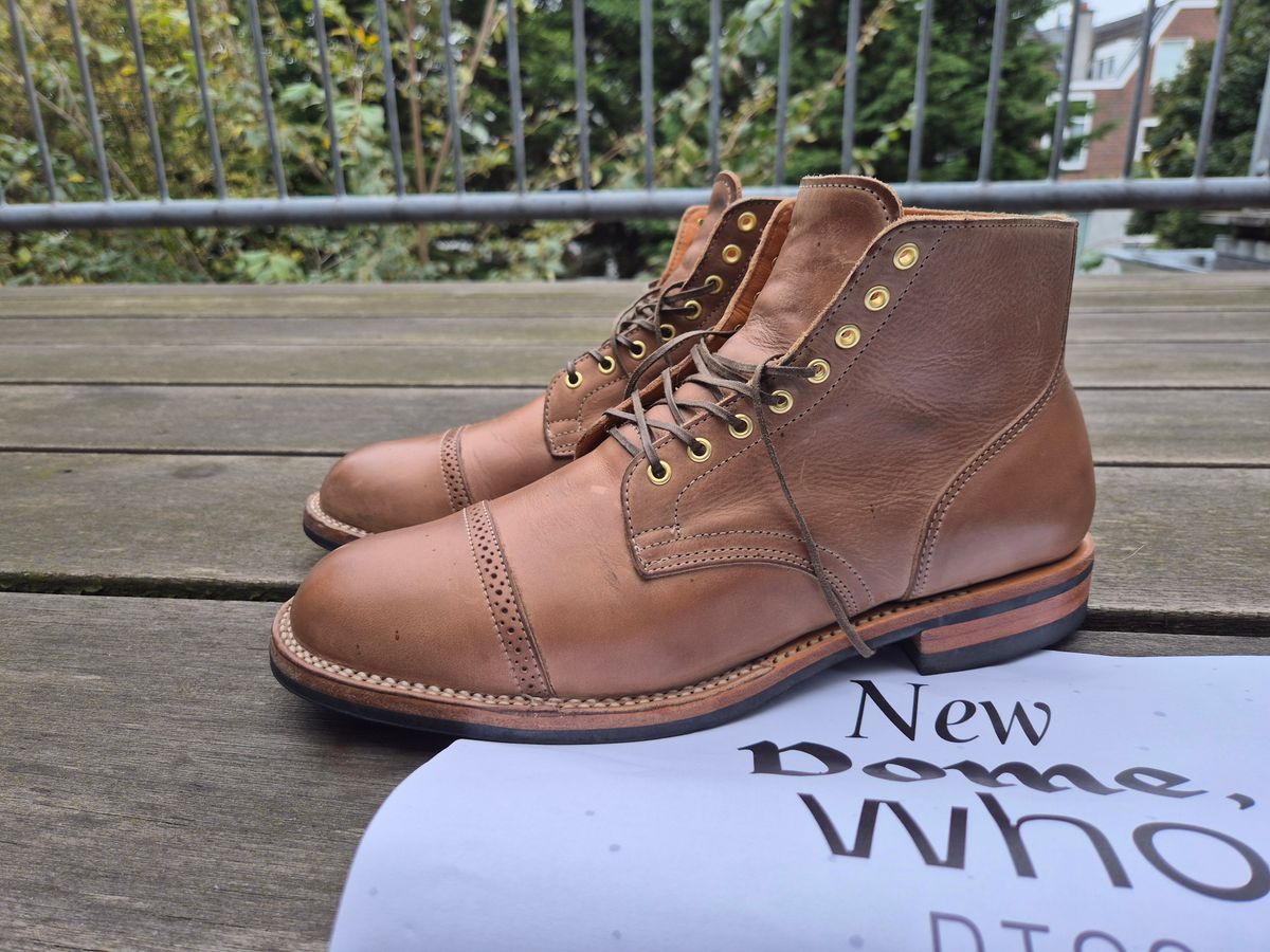 Photo by Slash on October 3, 2025 of the Viberg Service Boot BCT in Maryam Fango Vitello Calf.
