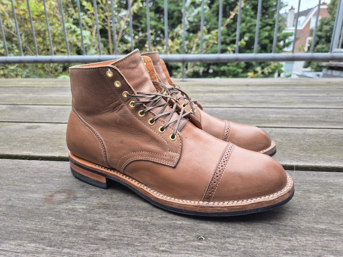 Photo by Slash on October 3, 2025 of the Viberg Service Boot BCT in Maryam Fango Vitello Calf.