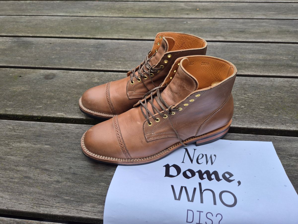 Photo by Slash on October 3, 2025 of the Viberg Service Boot BCT in Maryam Fango Vitello Calf.