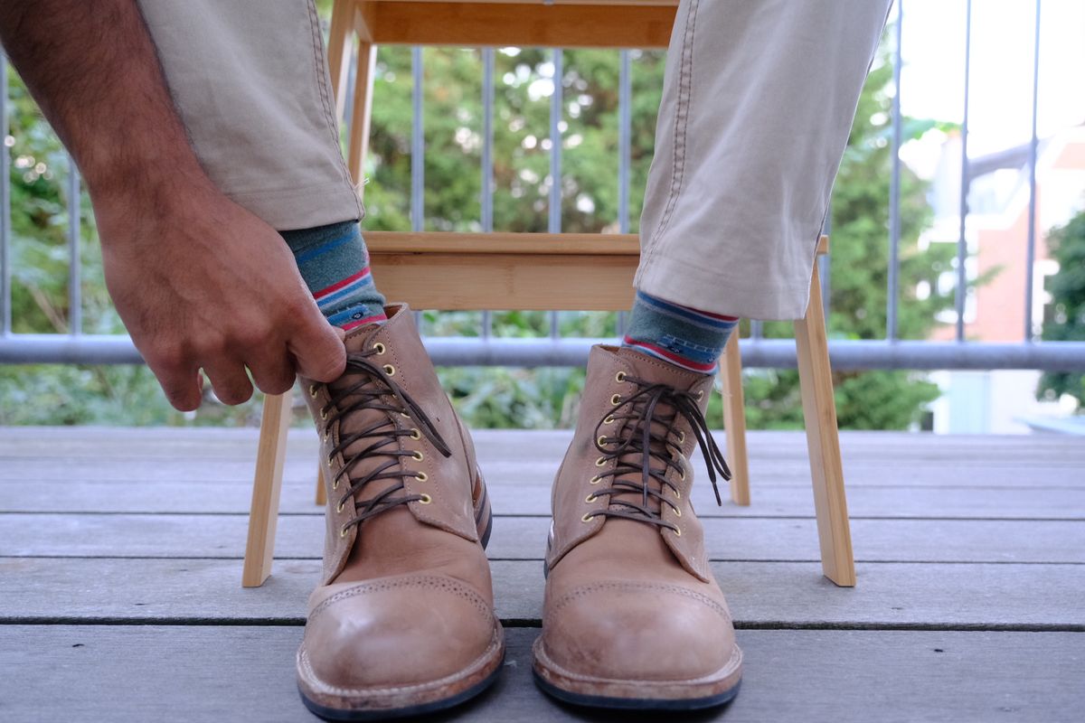 Photo by Slash on August 16, 2025 of the Viberg Service Boot BCT in Maryam Fango Vitello Calf.