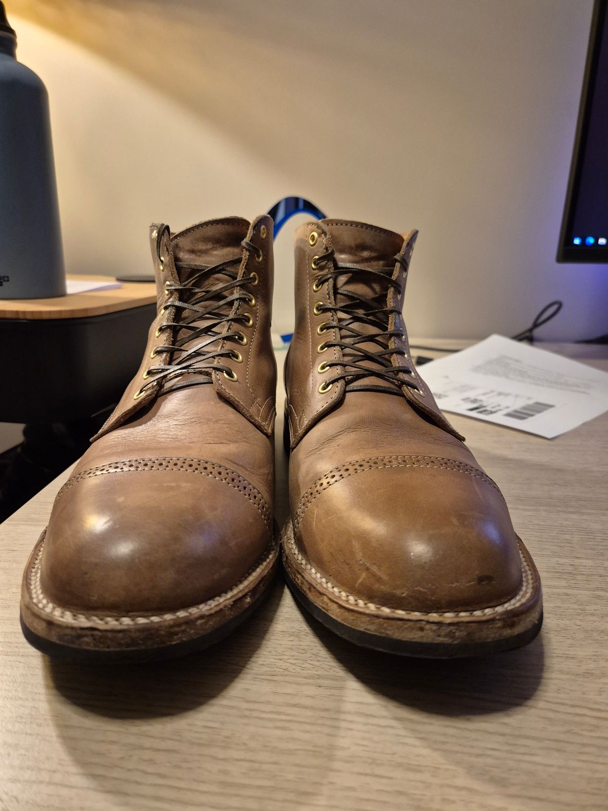 Photo by Slash on November 3, 2025 of the Viberg Service Boot BCT in Maryam Fango Vitello Calf.