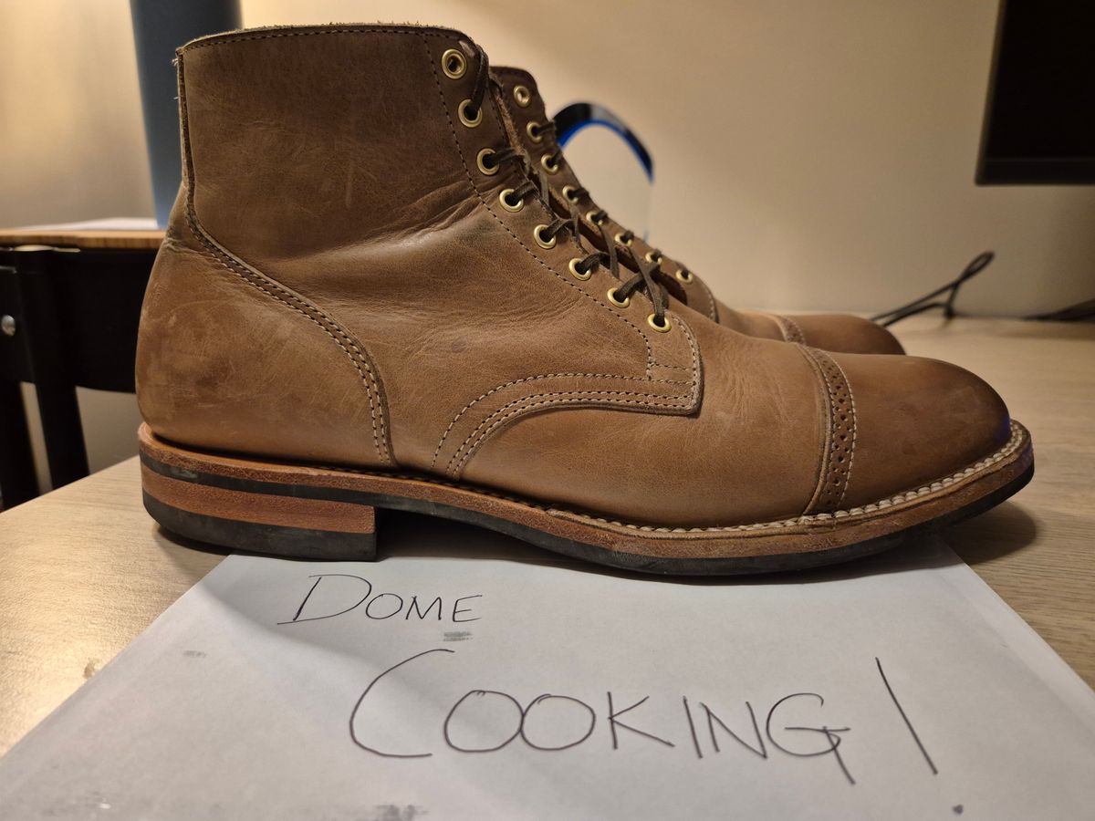 Photo by Slash on November 3, 2025 of the Viberg Service Boot BCT in Maryam Fango Vitello Calf.