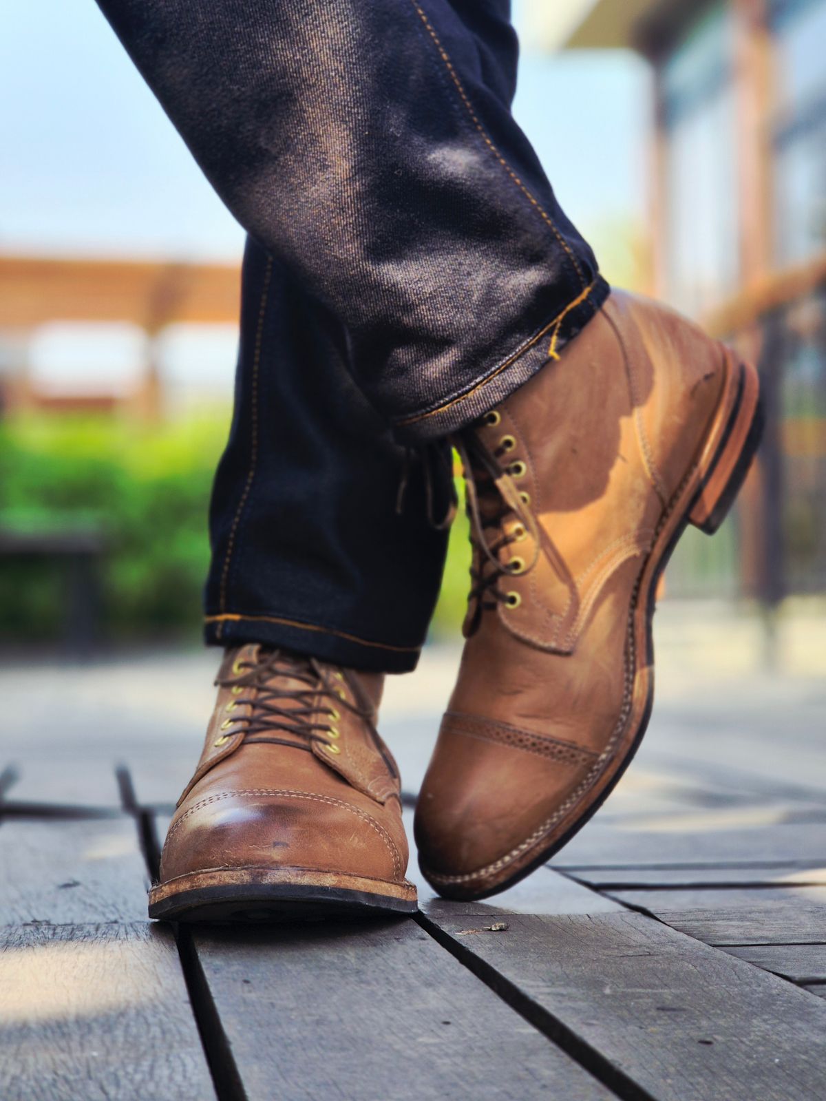 Photo by Slash on November 27, 2025 of the Viberg Service Boot BCT in Maryam Fango Vitello Calf.