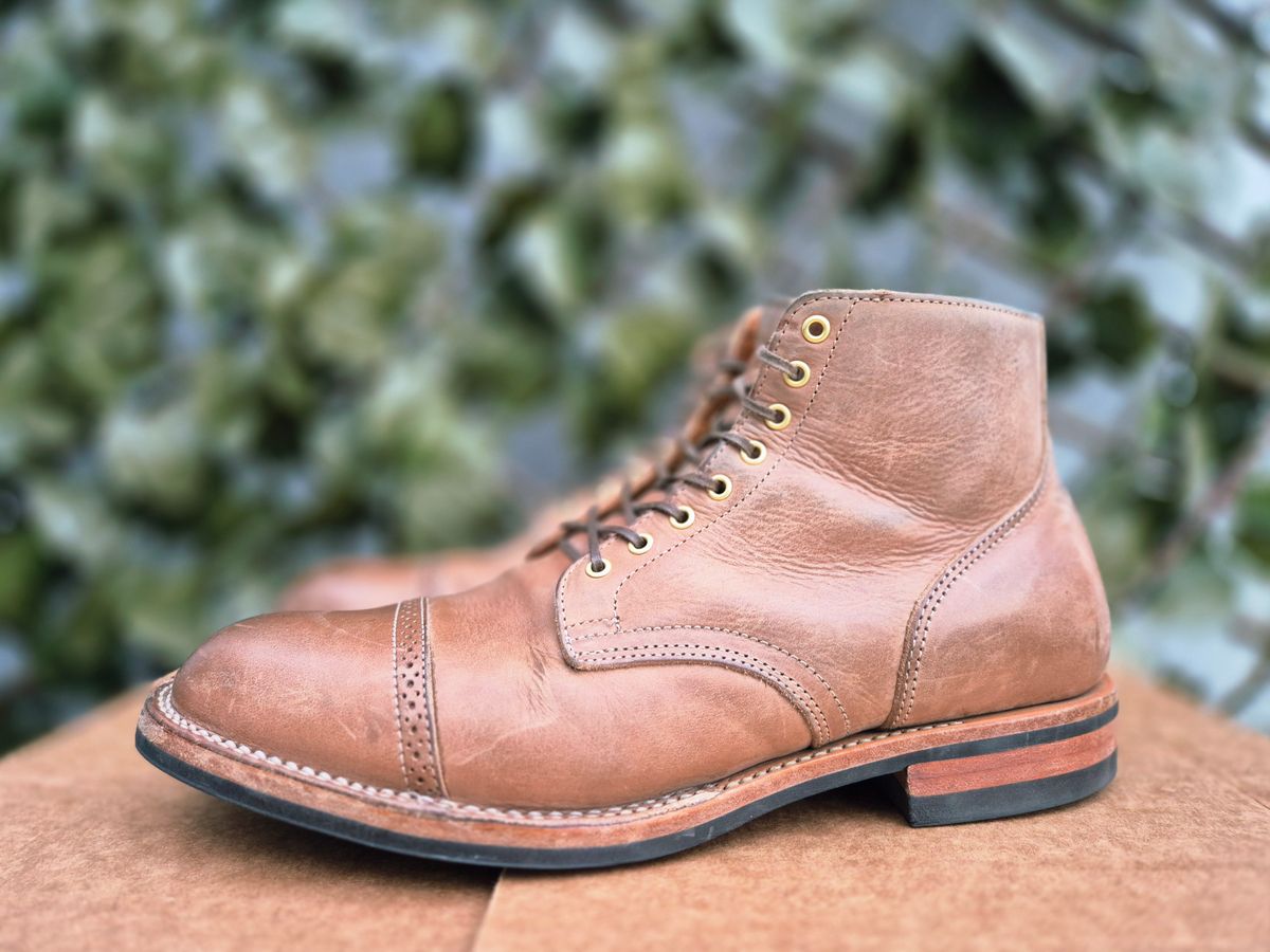 Photo by Slash on December 5, 2025 of the Viberg Service Boot BCT in Maryam Fango Vitello Calf.