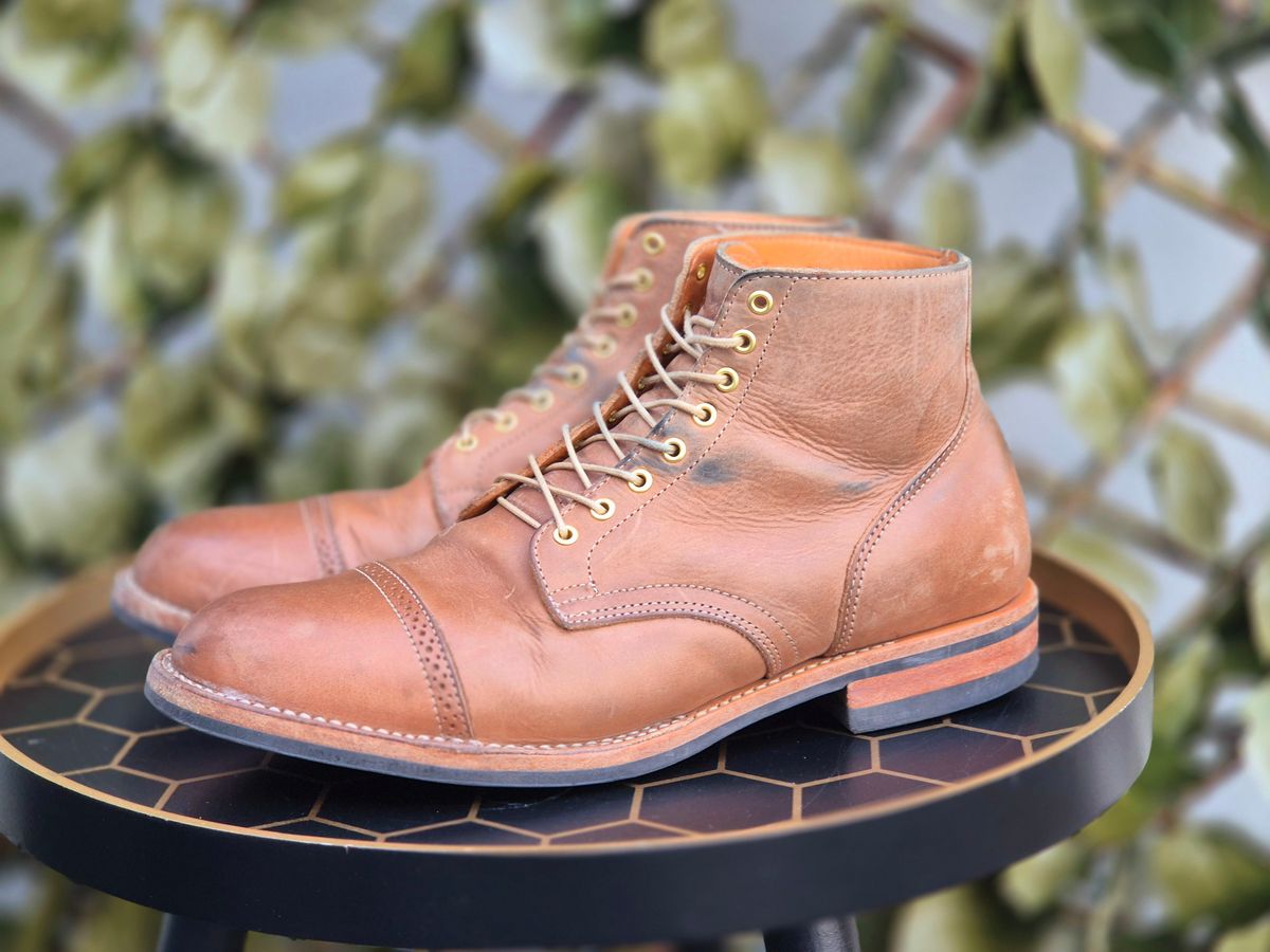 Photo by Slash on March 5, 2026 of the Viberg Service Boot BCT in Maryam Fango Vitello Calf.