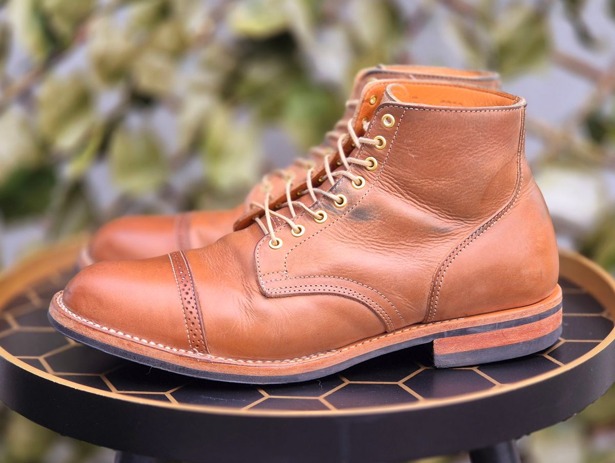 Photo by Slash on April 4, 2026 of the Viberg Service Boot BCT in Maryam Fango Vitello Calf.