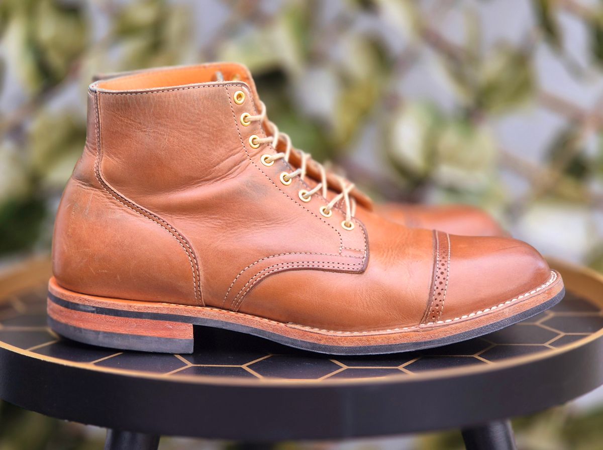 Photo by Slash on April 4, 2026 of the Viberg Service Boot BCT in Maryam Fango Vitello Calf.