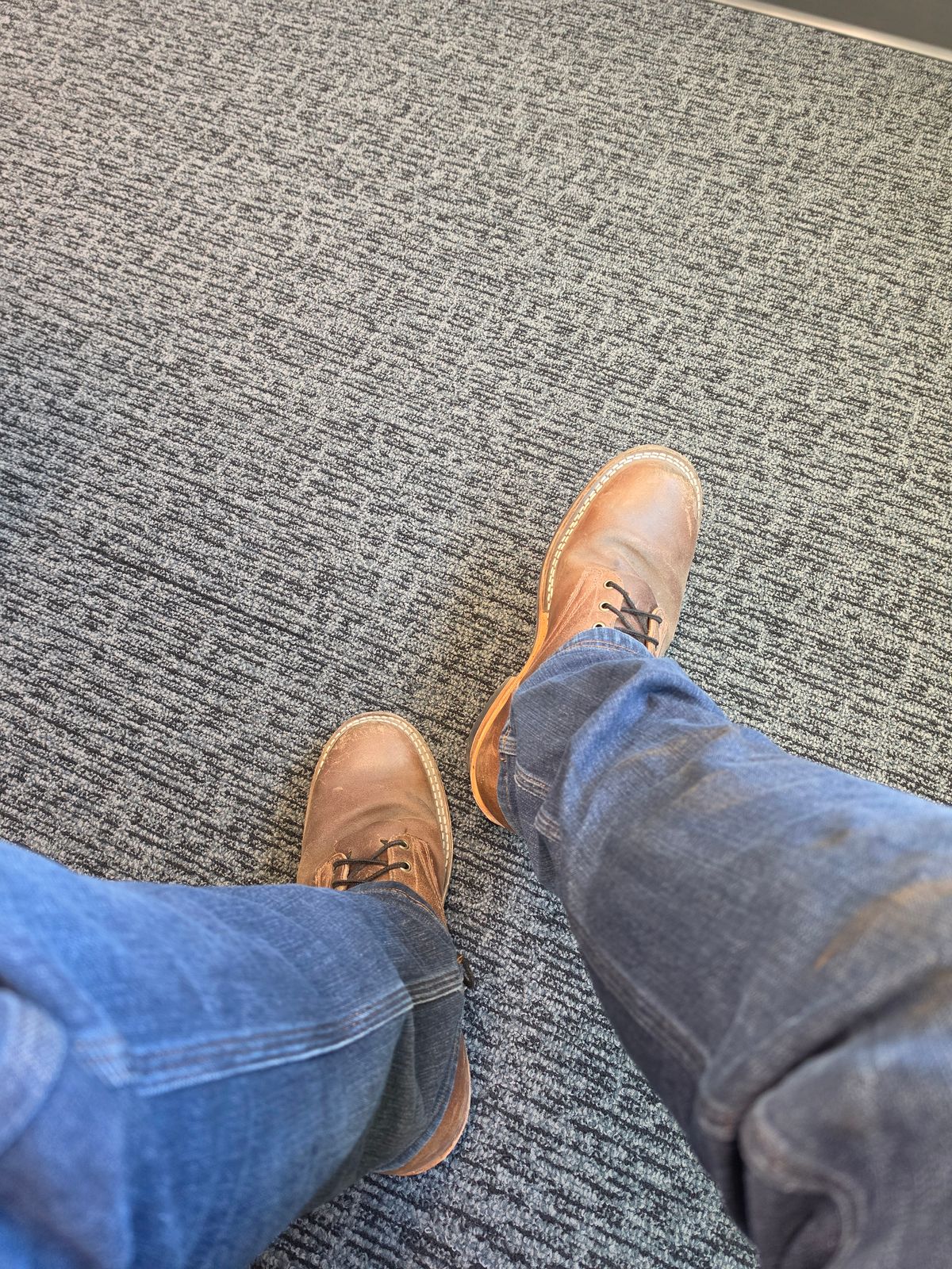 Photo by Drake on May 25, 2026 of the Frank's Boots Wilshire in Horween Natural Waxed Flesh.