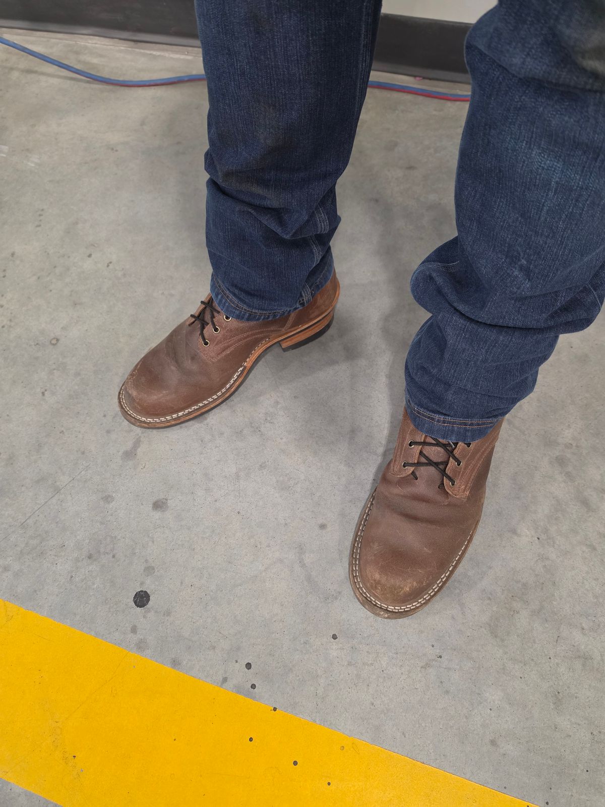 Photo by Drake on May 25, 2026 of the Frank's Boots Wilshire in Horween Natural Waxed Flesh.