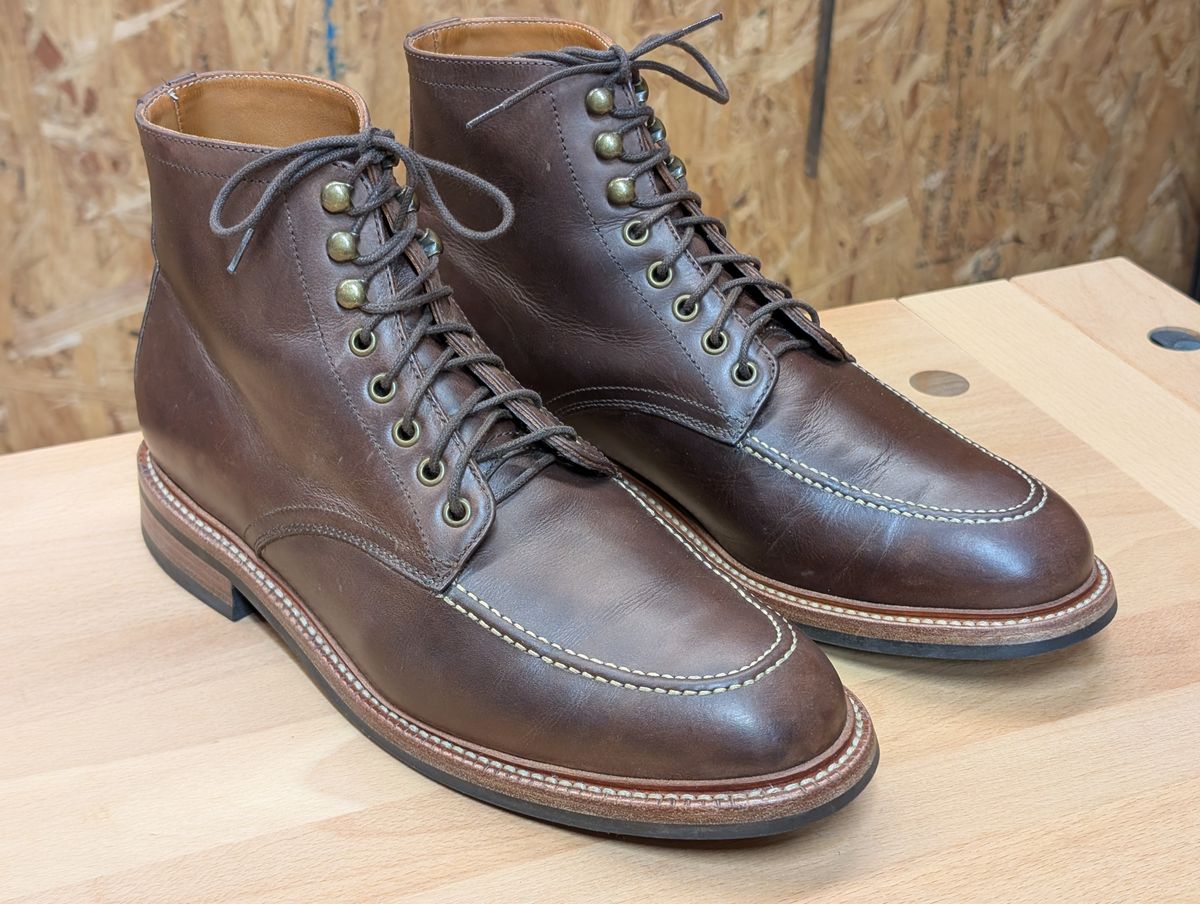 Photo by TheOneRoad on December 16, 2025 of the Parkhurst The Niagara in Weathered Henna Veg Re-tan leather.