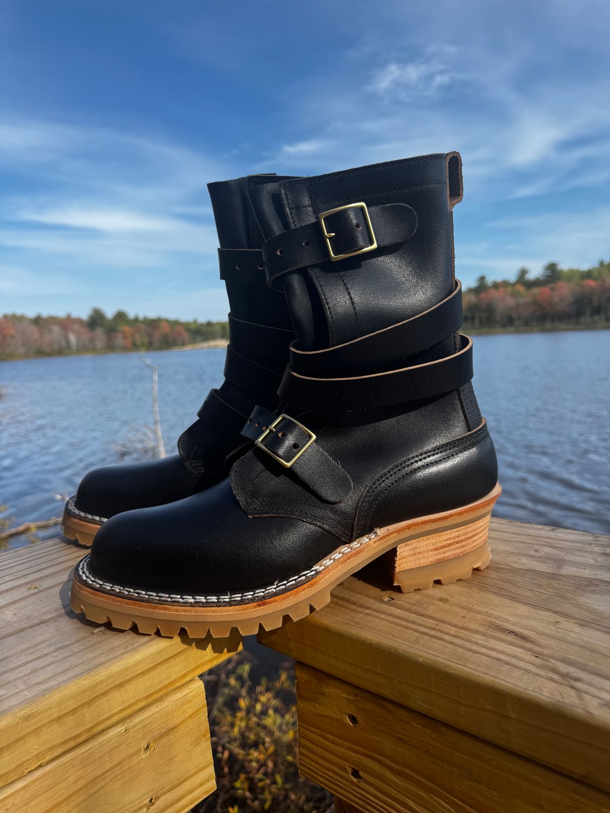 Photo by tgetzen on October 1, 2025 of the Nicks TankerPro in Horween Black Waxed Flesh.