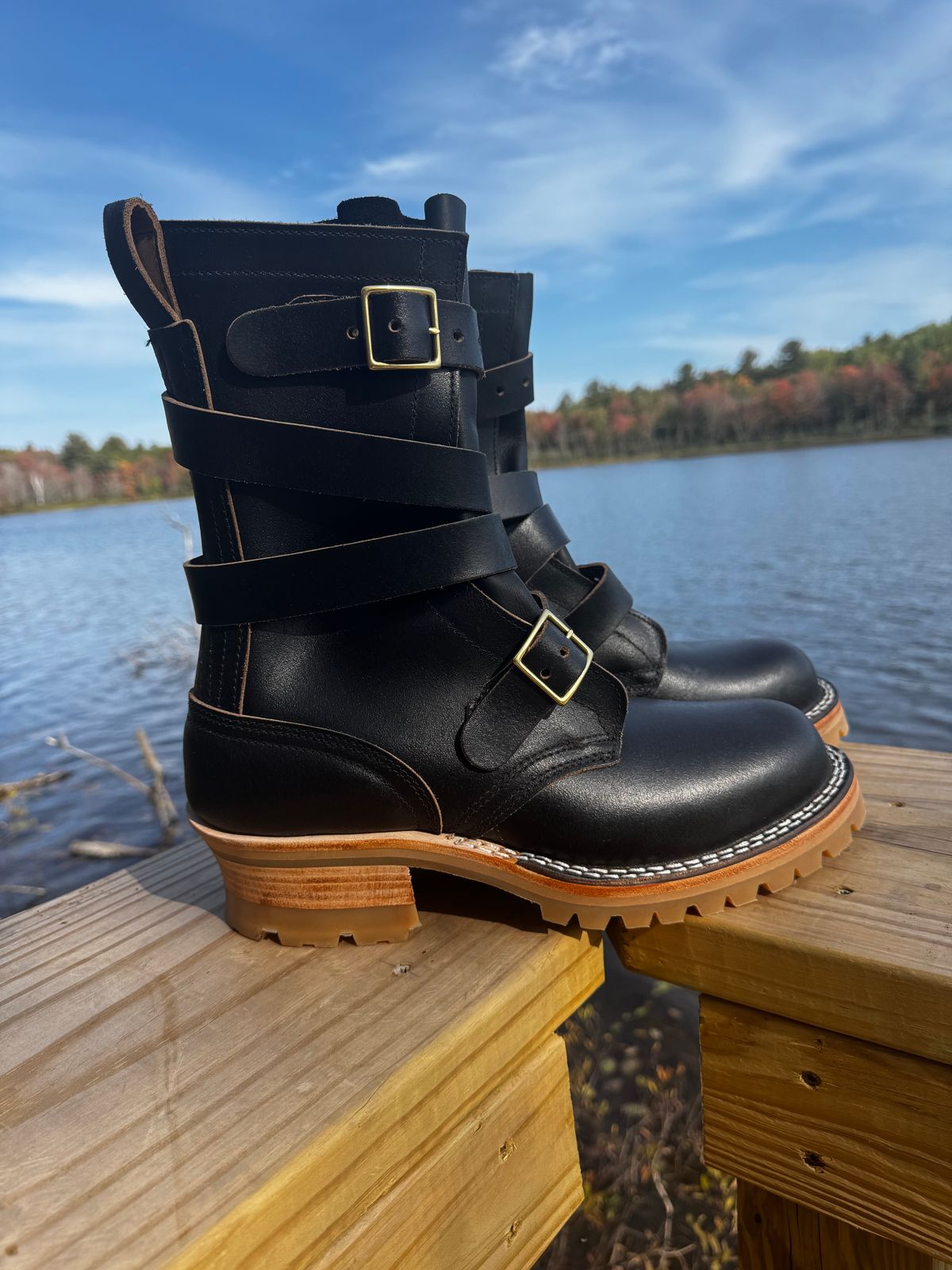 Photo by tgetzen on October 1, 2025 of the Nicks TankerPro in Horween Black Waxed Flesh.